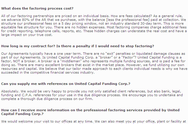 Accounts Receivable Factoring